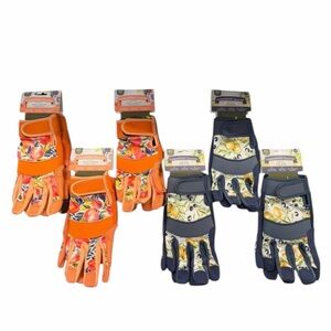 Seed & Sprout Garden Gloves – Southern Sweetness Orange and Lemon Grove Navy NWT